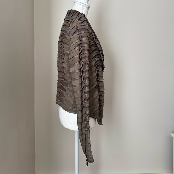 My Tribe Suede Leather Jacket Moto Asymmetrical size S - Picture 10 of 16
